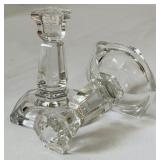 Lovely Crystal and Glass including Decanter, Petit Candle Holders, Bell (Germany), Heart and More