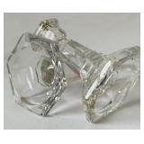 Lovely Crystal and Glass including Decanter, Petit Candle Holders, Bell (Germany), Heart and More