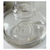 Lovely Crystal and Glass including Decanter, Petit Candle Holders, Bell (Germany), Heart and More