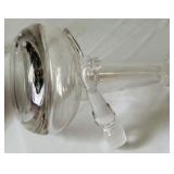 Lovely Crystal and Glass including Decanter, Petit Candle Holders, Bell (Germany), Heart and More