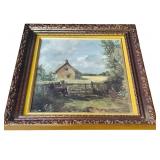 Vintage Framed Print "Cottage in a Cornfield" by John Constable