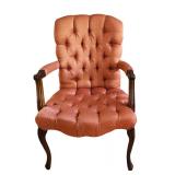 Upholstered Tufted Accent Chair with Wood Frame