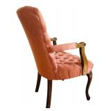 Upholstered Tufted Accent Chair with Wood Frame