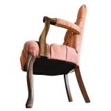 Upholstered Tufted Accent Chair with Wood Frame