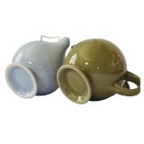 Beautiful Lot of Large Pear Shaped Platter, Small Tea Pots, Glass Basket and More