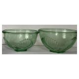 Vintage Kitchen Items including an Fire-King Oven Glass Bowl, Pair of Jeannette Shell Nesting Mixing Bowls and More