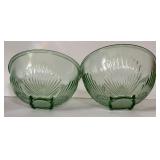 Vintage Kitchen Items including an Fire-King Oven Glass Bowl, Pair of Jeannette Shell Nesting Mixing Bowls and More