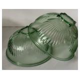 Vintage Kitchen Items including an Fire-King Oven Glass Bowl, Pair of Jeannette Shell Nesting Mixing Bowls and More
