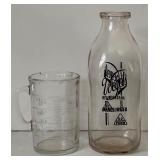 Vintage Kitchen Items including an Fire-King Oven Glass Bowl, Pair of Jeannette Shell Nesting Mixing Bowls and More