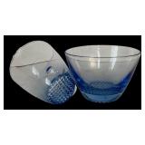 Glass Eye Studio Hand-Blown Art Glass Bowl with Creamer and Sugar Set