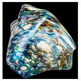 Glass Eye Studio Hand-Blown Art Glass Bowl with Creamer and Sugar Set