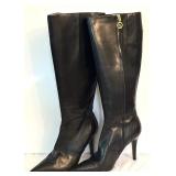 Ralph Lauren Black Leather High Boots Like New