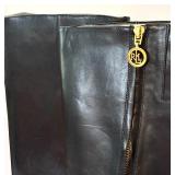 Ralph Lauren Black Leather High Boots Like New