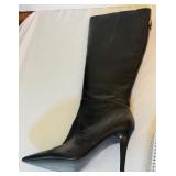 Ralph Lauren Black Leather High Boots Like New