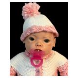 Rare Vintage Lifelike Baby Mannequin Training Doll with Glass Eyes