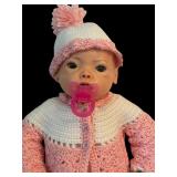 Rare Vintage Lifelike Baby Mannequin Training Doll with Glass Eyes