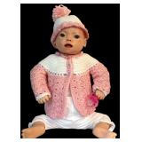 Rare Vintage Lifelike Baby Mannequin Training Doll with Glass Eyes