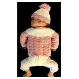 Rare Vintage Lifelike Baby Mannequin Training Doll with Glass Eyes