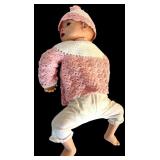 Rare Vintage Lifelike Baby Mannequin Training Doll with Glass Eyes