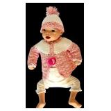 Rare Vintage Lifelike Baby Mannequin Training Doll with Glass Eyes