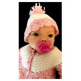 Rare Vintage Lifelike Baby Mannequin Training Doll with Glass Eyes