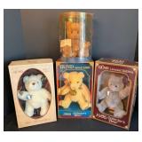 Four Limited Edition Vintage Gund Bears