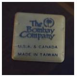 Bombay Company Plant Stand / Pedestal Table with Brass Feet