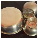 Pewter Vase and Dishes