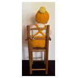 Vintage German Character Doll with Chair