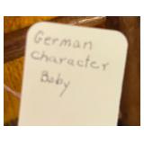 Vintage German Character Doll with Chair