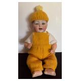 Vintage German Character Doll with Chair