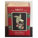 Variety of Enesco Christmas Ornaments including Jingle Bell Rock, Merry Mailman, Coffee Break, Two Turtledoves and More!