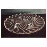 Fostoria Colony Swirl Pedestal Plate, Fostoria American Cubist Compote, Fostoria Century Compote and Imperial Candlewick Compote