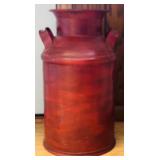 Large Vintage Metal Milk Jug Painted with an American Eagle