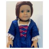 Pleasant Co. American Girl Felicity Merriman in Blue Christmas Dress