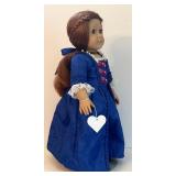 Pleasant Co. American Girl Felicity Merriman in Blue Christmas Dress