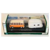 Carama 1:43 Hongwell Caravan VW Volkswagen Transporter Bus Samba with Caravan II in Original Box
