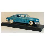1948 Blue Tucker Torpedo Diecast Car in 1:24 Scale Model with Base "Road Legends"