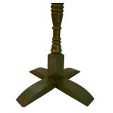 Green Hand Painted Round Wooden Stool / Pedestal Stand