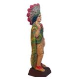 Hand Painted Native American Indian Statue by Elsie Erickson