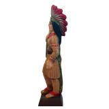 Hand Painted Native American Indian Statue by Elsie Erickson