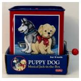 Vintage Wind-Up Toys Including Fisher-Price Little Snoopy Model #693, Schylling Collector Series Dog & Ball Tim Toy and Puppy Dog Musical Hack-in-the Box by Schylling