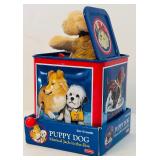 Vintage Wind-Up Toys Including Fisher-Price Little Snoopy Model #693, Schylling Collector Series Dog & Ball Tim Toy and Puppy Dog Musical Hack-in-the Box by Schylling