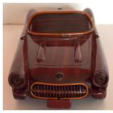 Vintage Mahogony Wooden Car Model 1957 Corvette Convertible