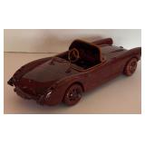 Vintage Mahogony Wooden Car Model 1957 Corvette Convertible