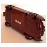 Vintage Mahogony Wooden Car Model 1957 Corvette Convertible