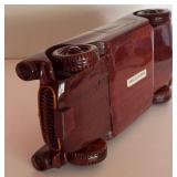 Vintage Mahogony Wooden Car Model 1957 Corvette Convertible