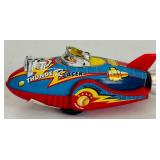 Vintage "Thunder Racer Friction Toy" Powered Tin Toy Thunder Racer Robox Rocket No 74500 by Play Go LTD