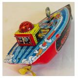 Vintage 1996 Schylling Mars Explorer Tin Toy Wind-Up Speedboat Boxed Robot Out Space