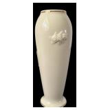 Vintage Lenox Hand Decorated 24k Gold Trim Leaf Dish and Lenox Rosebud Vase